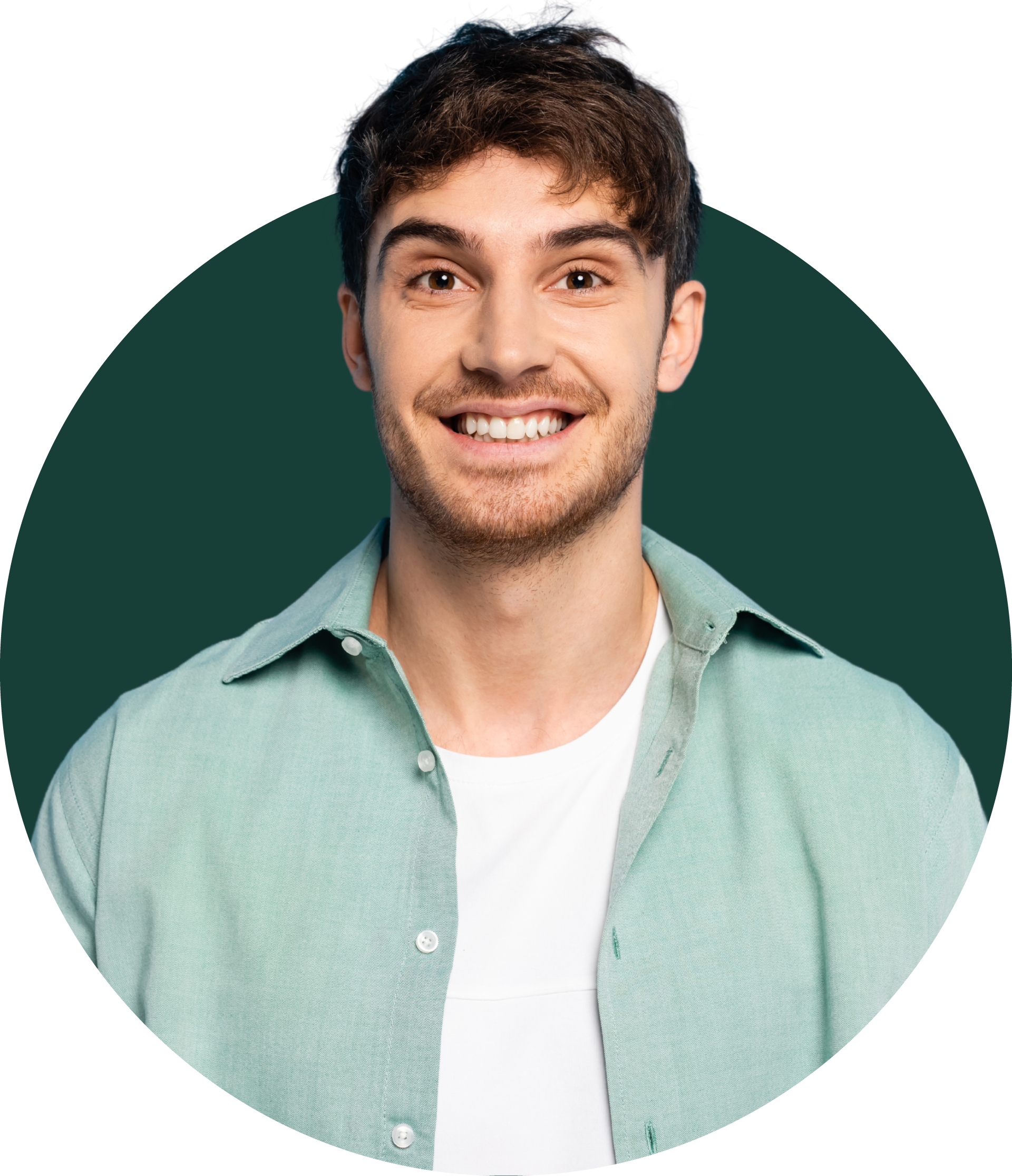 Smiling man showing healthy teeth after dental exam and cleaning in Leesburg, VA